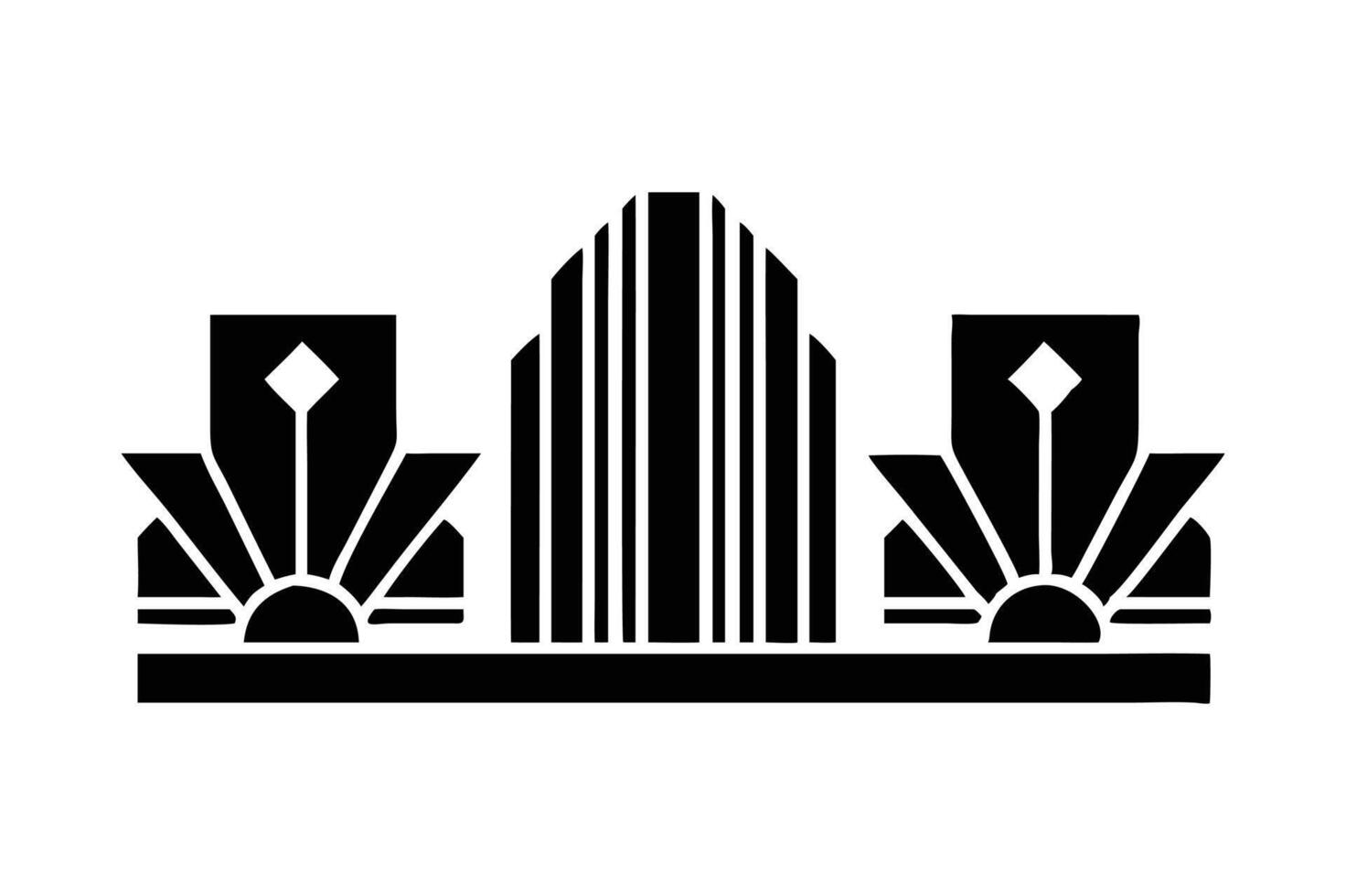 The Bold Lines Art Deco Set vector
