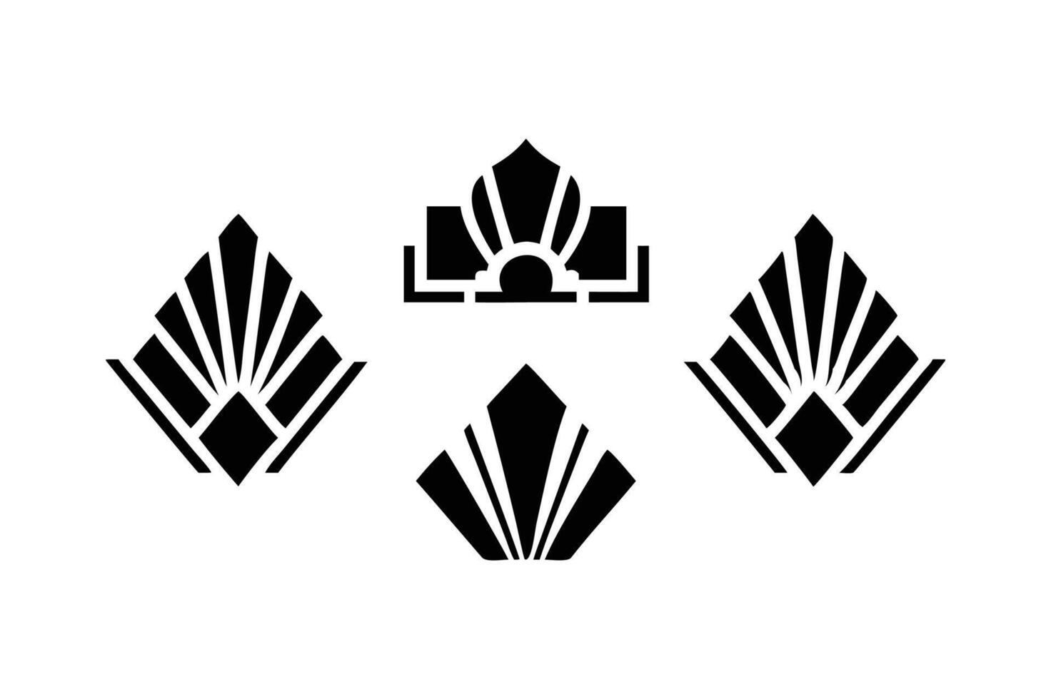 Geometric Grace Art Deco Set vector