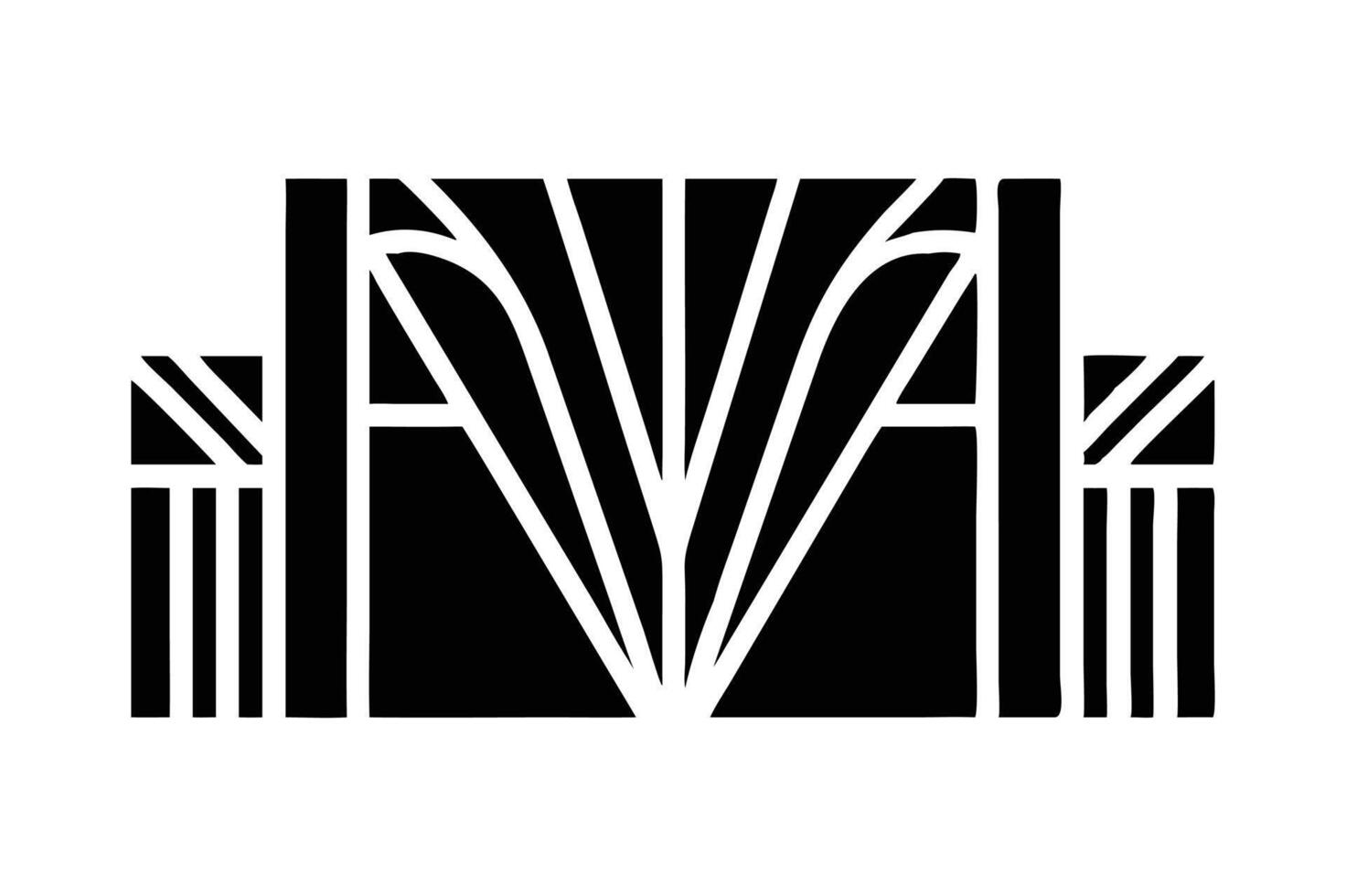 Streamlined Elegance Art Deco Set vector
