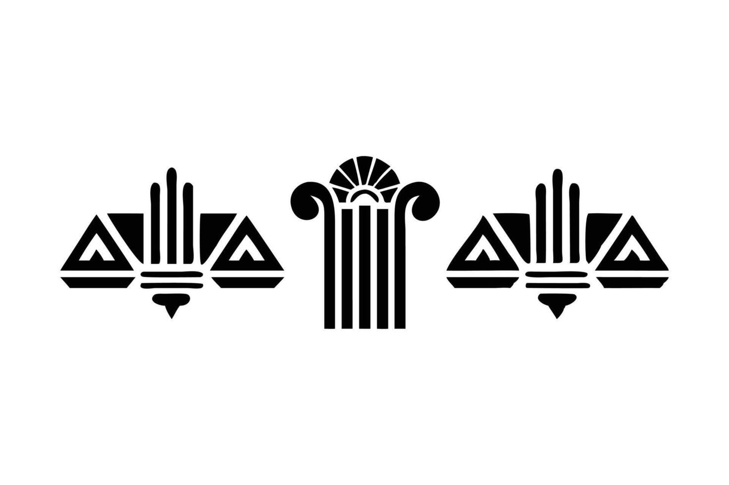 Golden Era Art Deco Set vector
