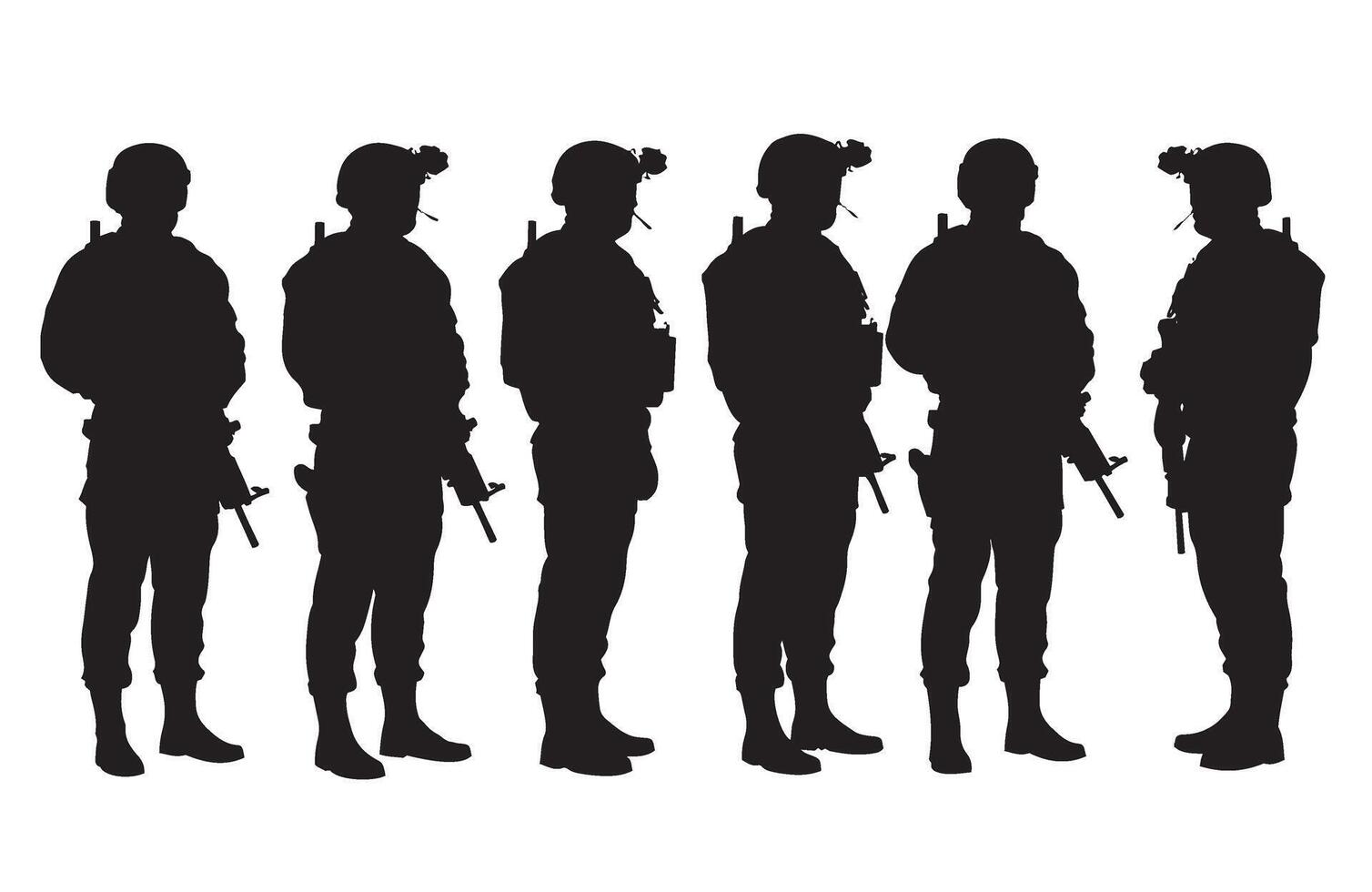 Stealth Military Squad Forces Shadow Team vector