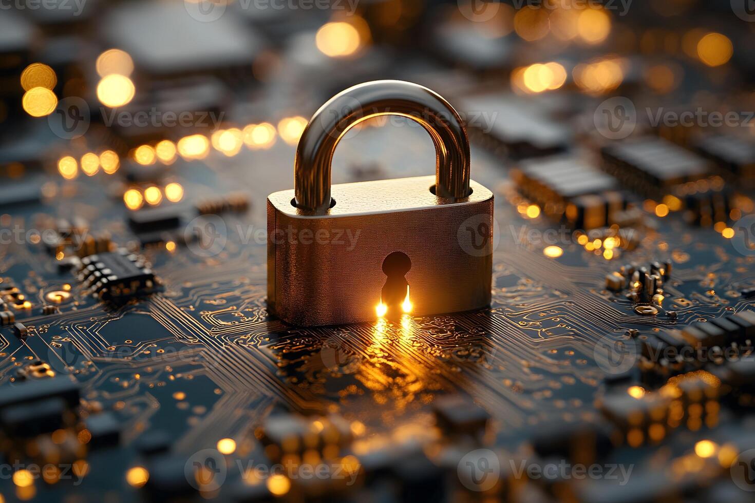 Cybersecurity Concept Secure Data in Digital Networks - Technology Focused Design for Security Systems photo