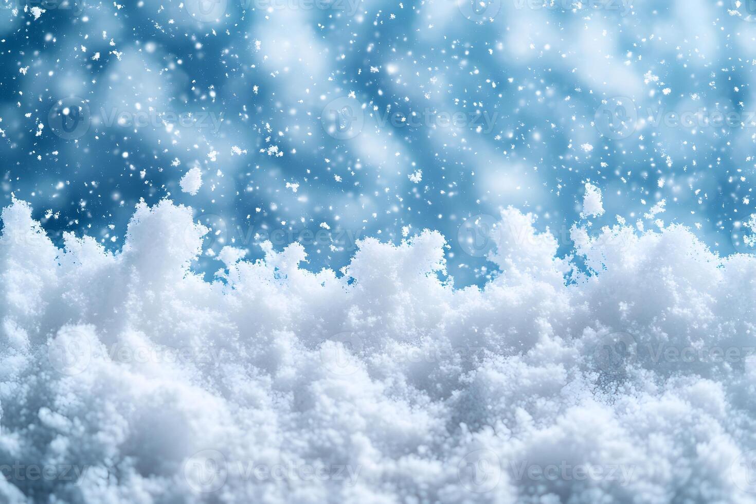 Winter Wonderland Snowfall Scene for Holiday Design and Seasonal Backgrounds photo