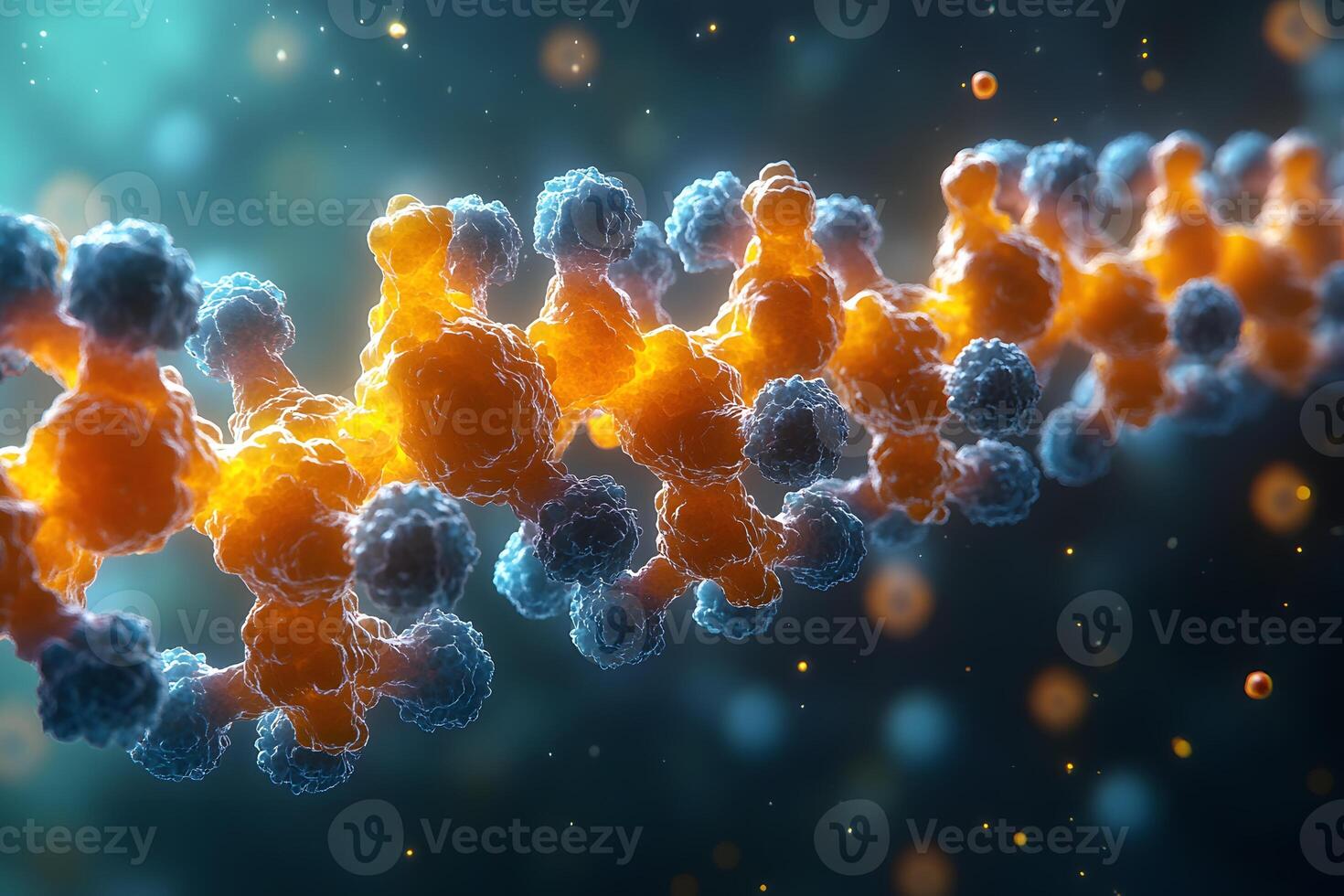 Abstract Molecular Structure in Futuristic Science Background for Research Design photo