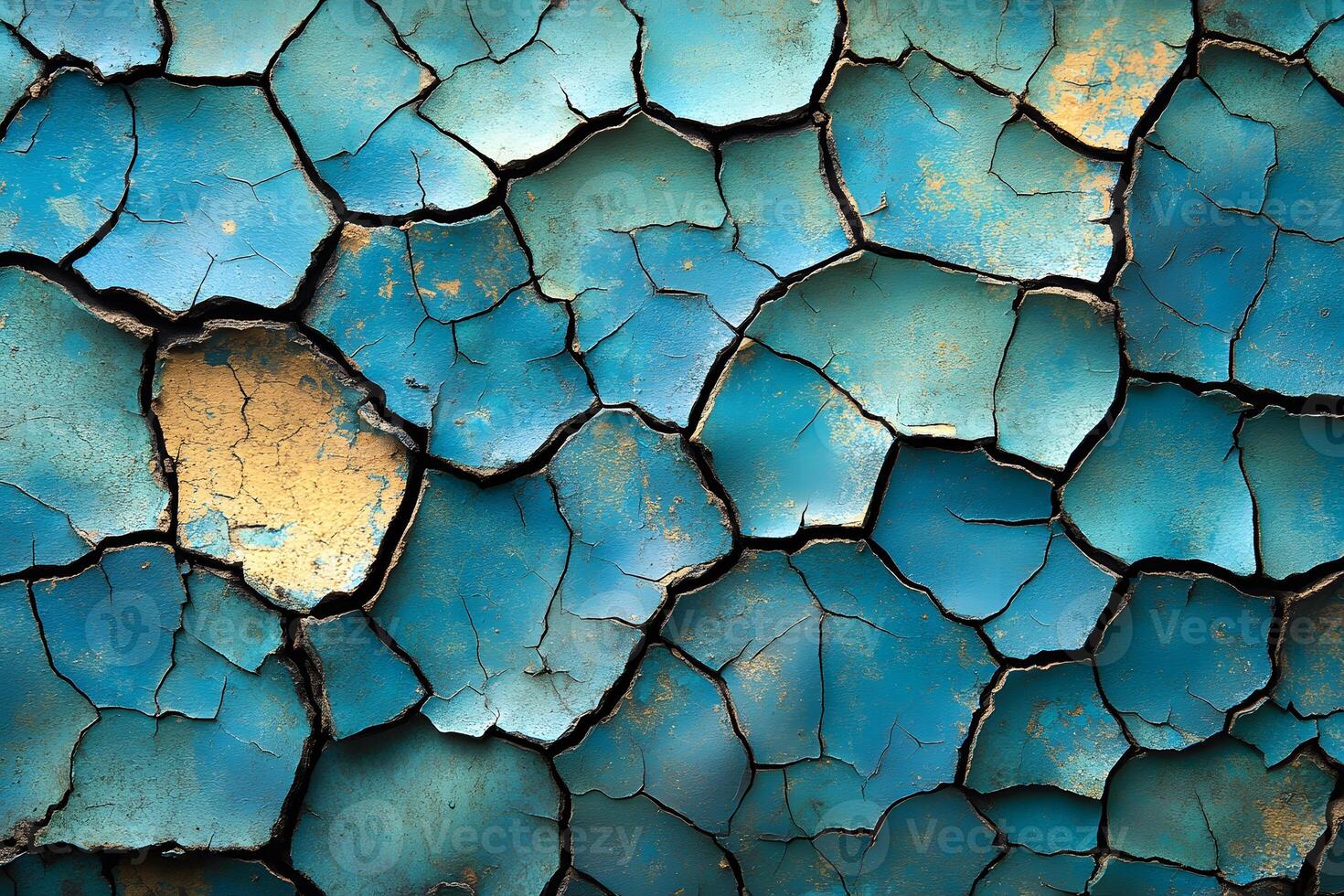 Cracked Blue Earth Texture for Abstract Art and Digital Background Design photo