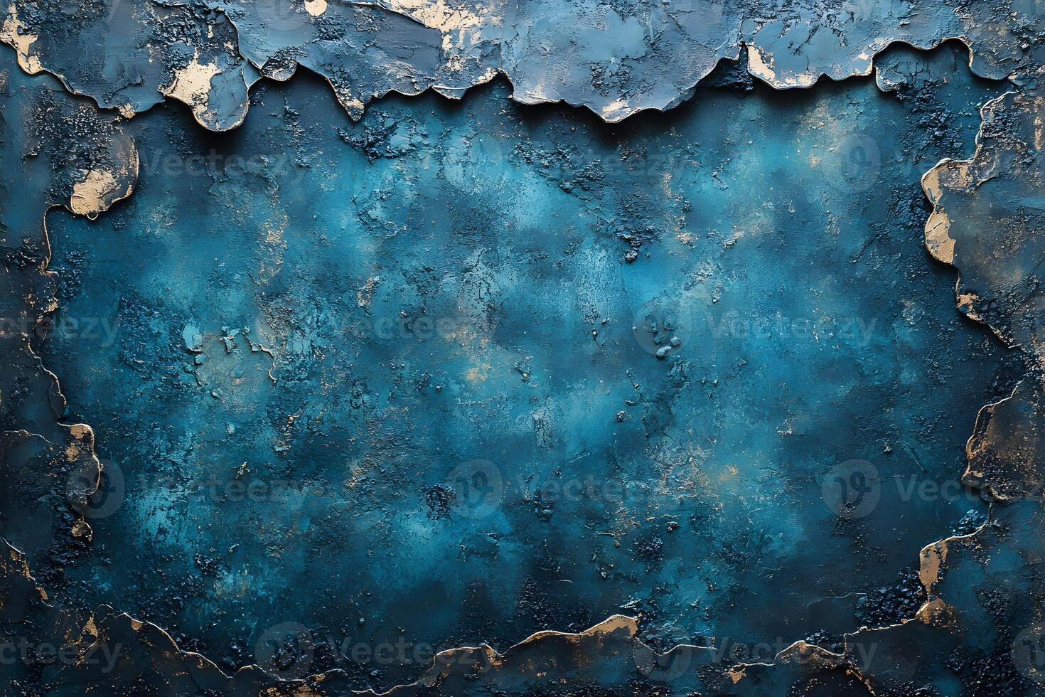 Abstract Blue and Gold Textured Background for Creative Design photo