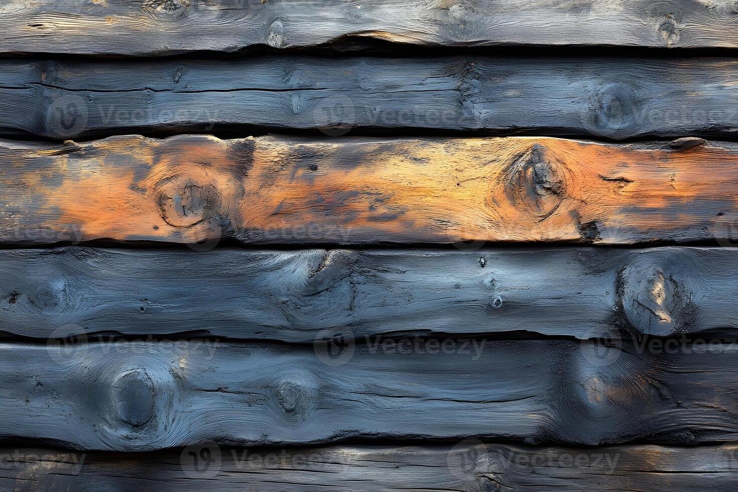 Rustic Wooden Log Wall Texture with Natural Knots and Weathering photo