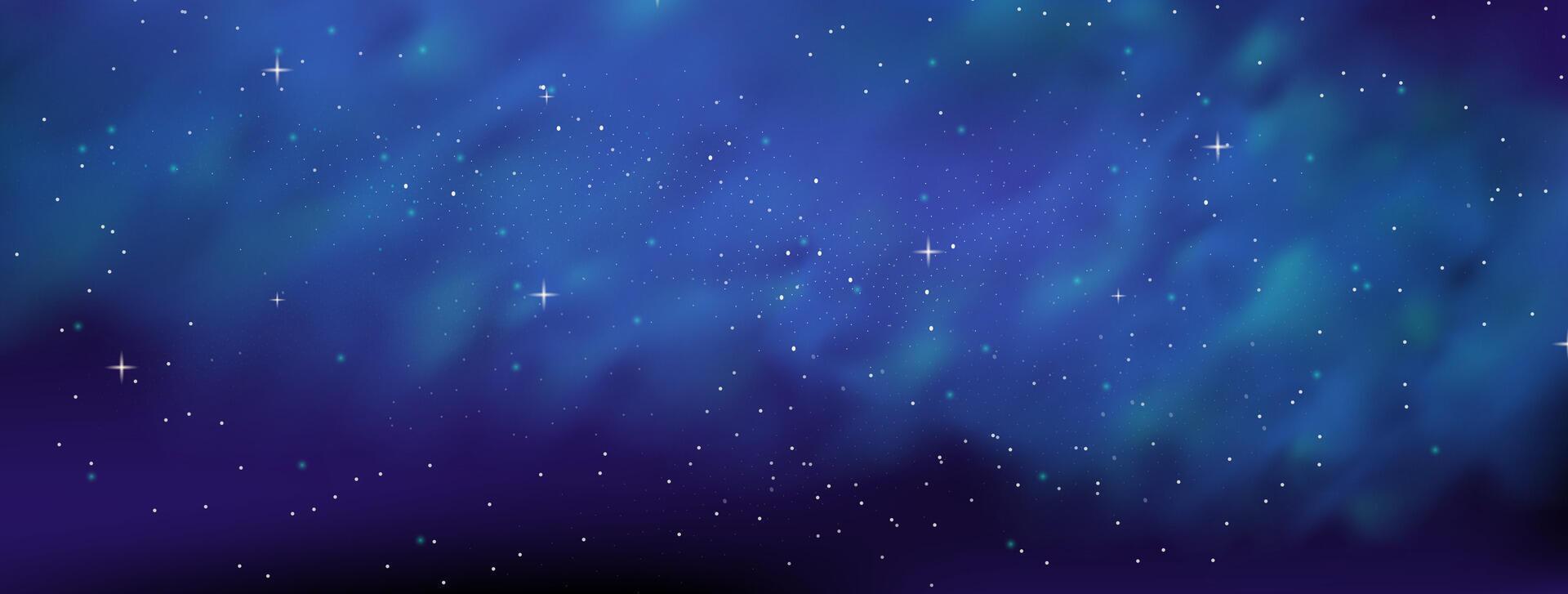 A blue sky with stars and a starry night sky vector