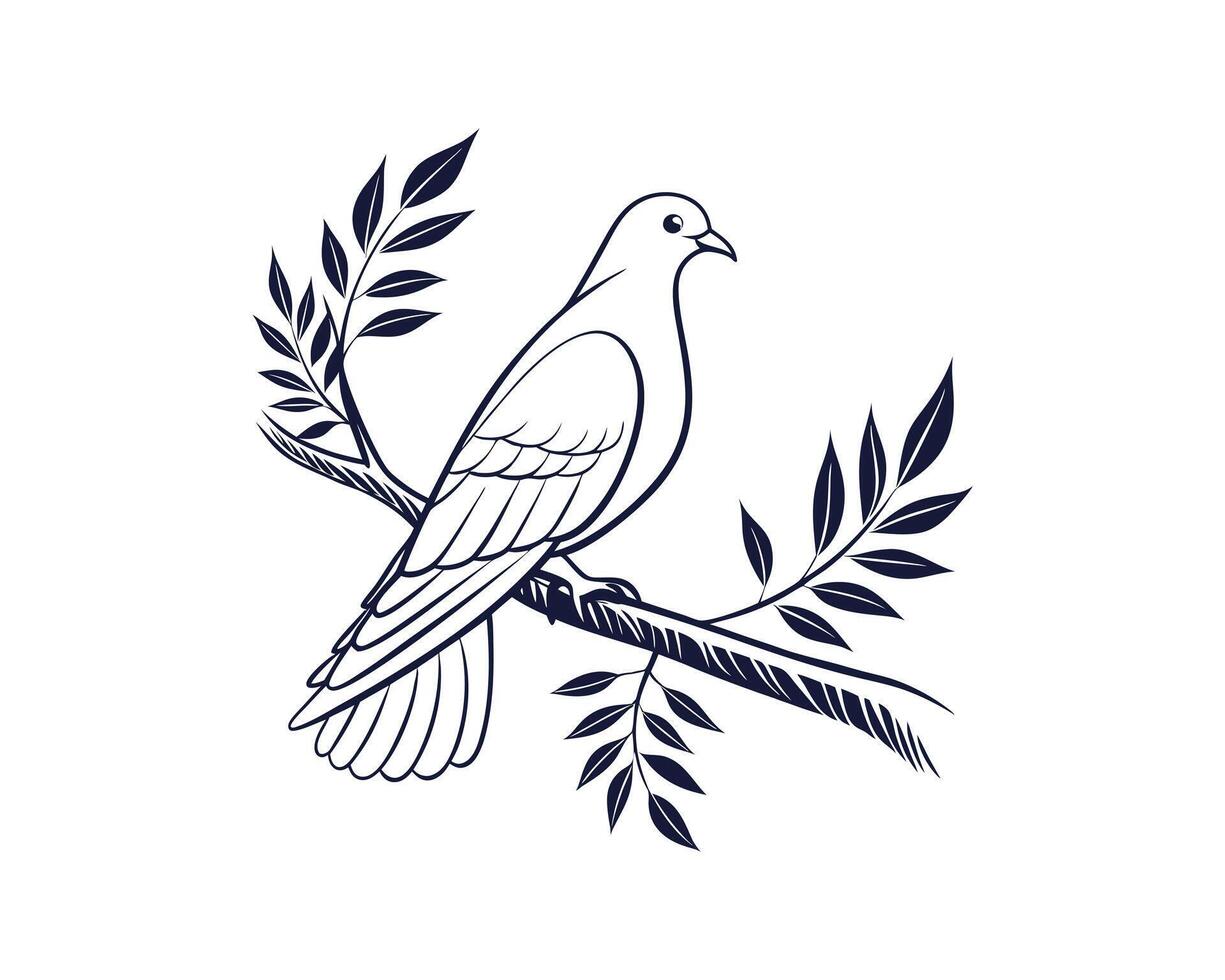 Creative Dove Bird vector