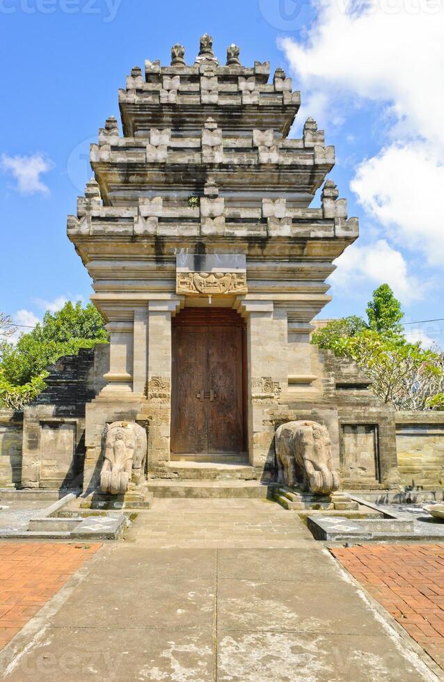 Balinese temple gate in Bali, Indonesia photo