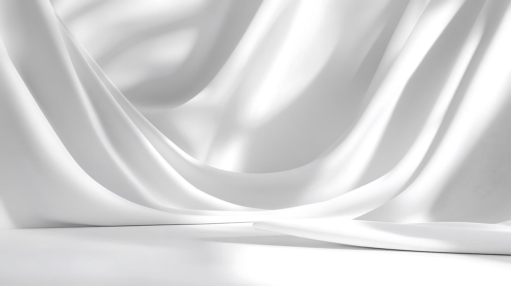 White fabric with folds and folds in the background photo