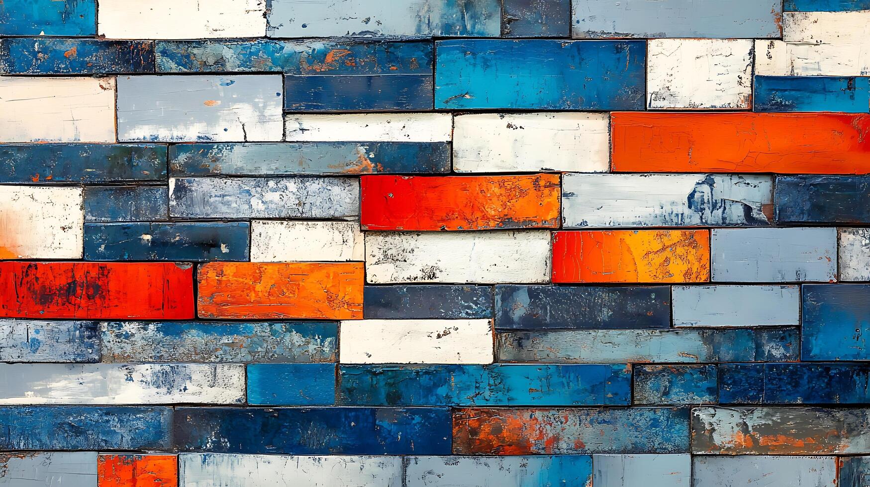 A colorful wall with many different colors photo