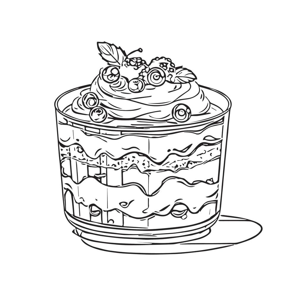 color baked gourmet cake delicious cupcake vector