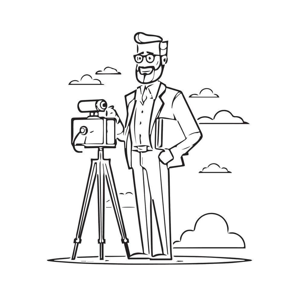 camera frame videography vdo advertising movie vector