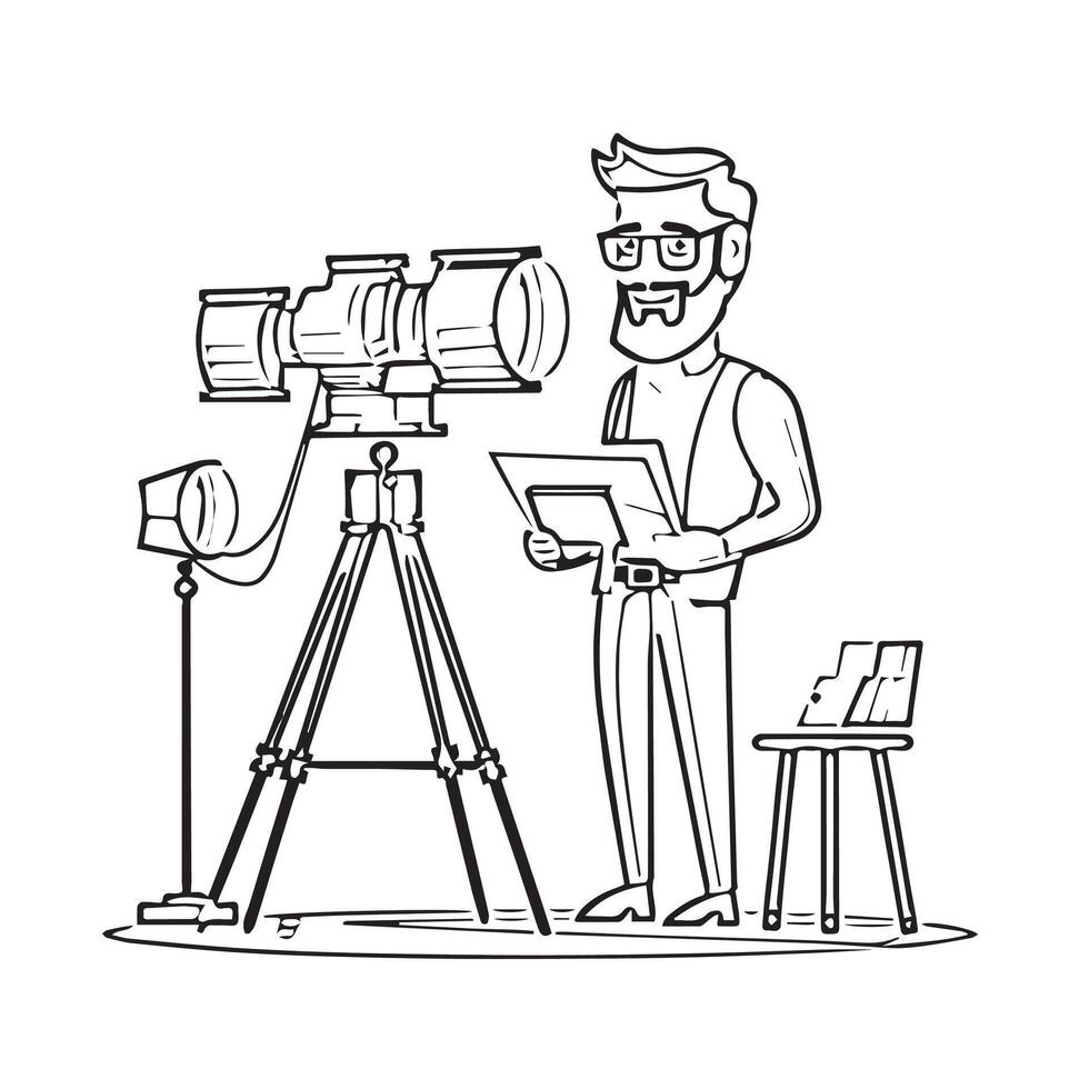 camera studio making shoot vdo filmmaking vector