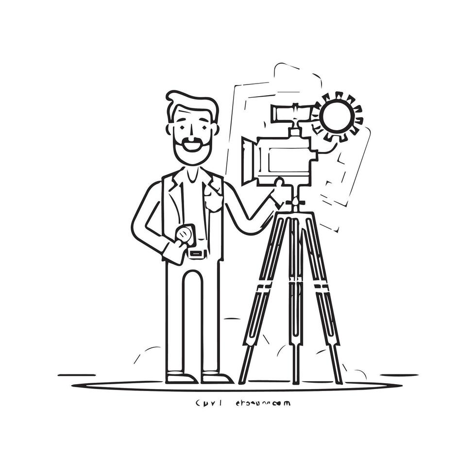studio director acting making industry television vector