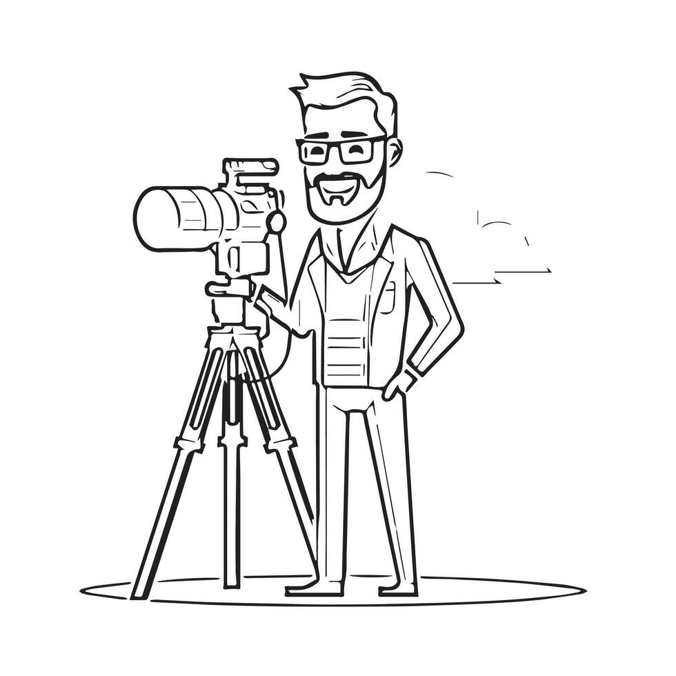camera set making job picture screen vector