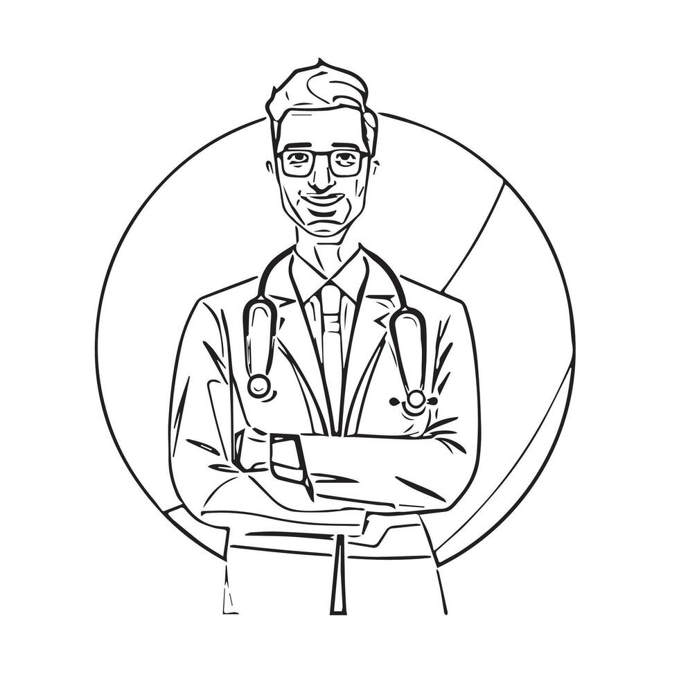 staff specialist diagnosis modern medic office vector