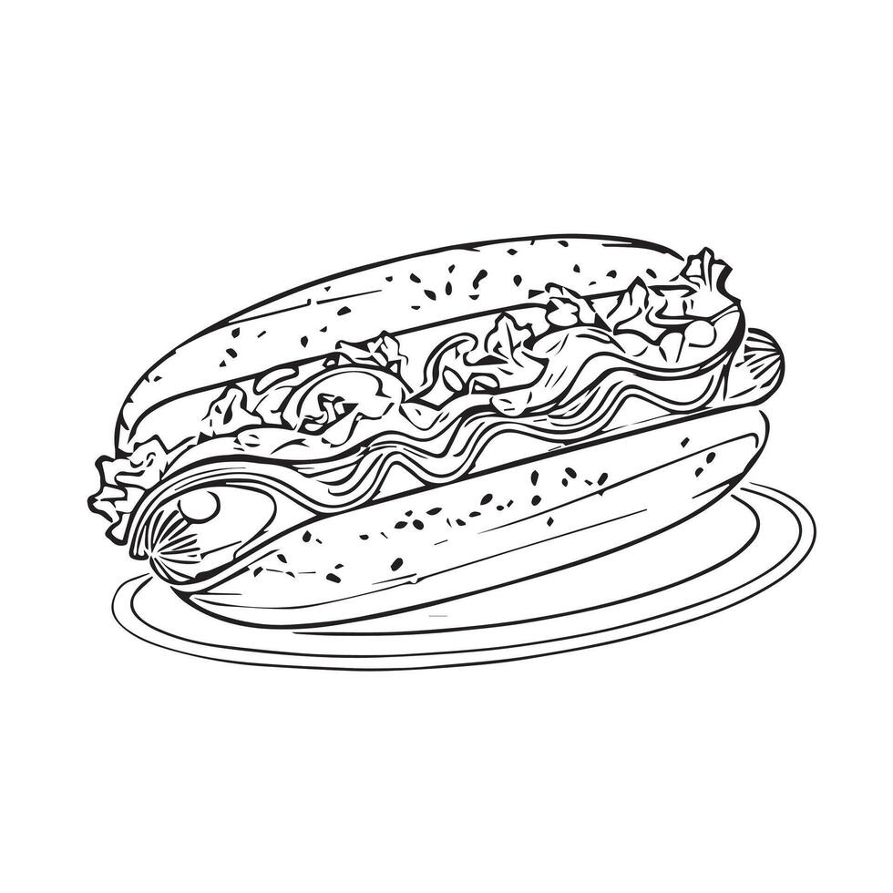 fast meal fastfood white snack mustard vector