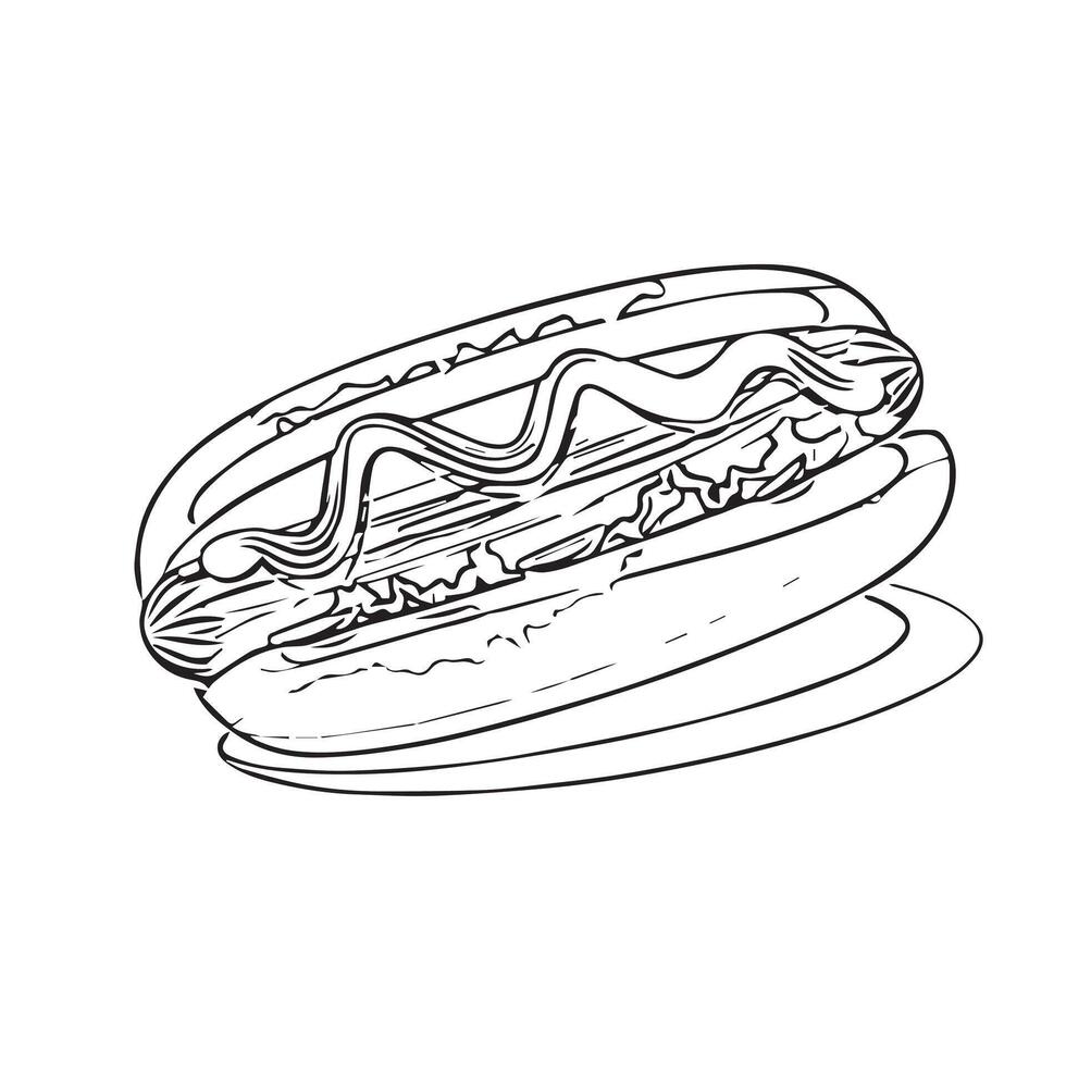 snack icon sausage hotdog design fast vector
