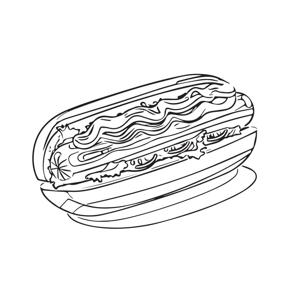 ketchup dog snack pizza american fast food vector