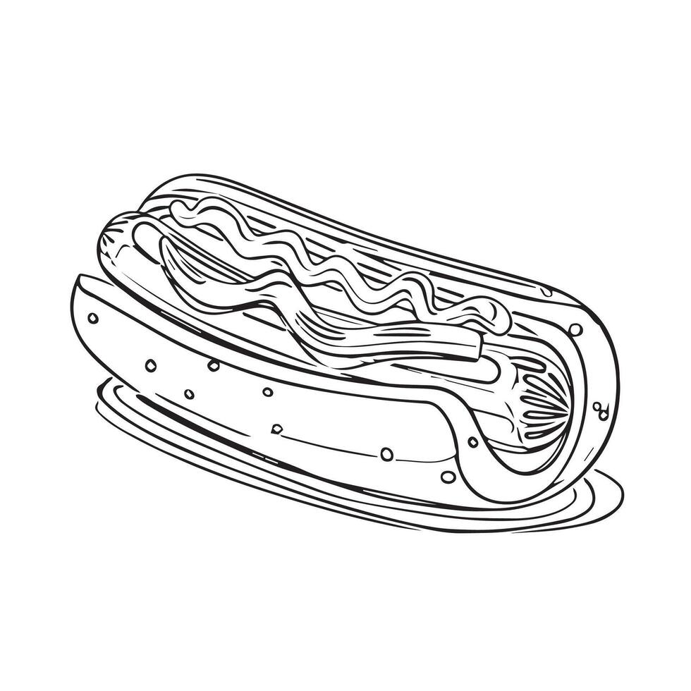 background barbecue american unhealthy meat dog vector
