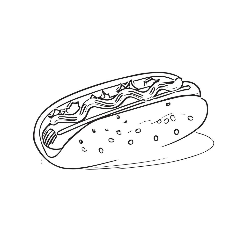 cuisine breakfast background restaurant hotdog bread vector