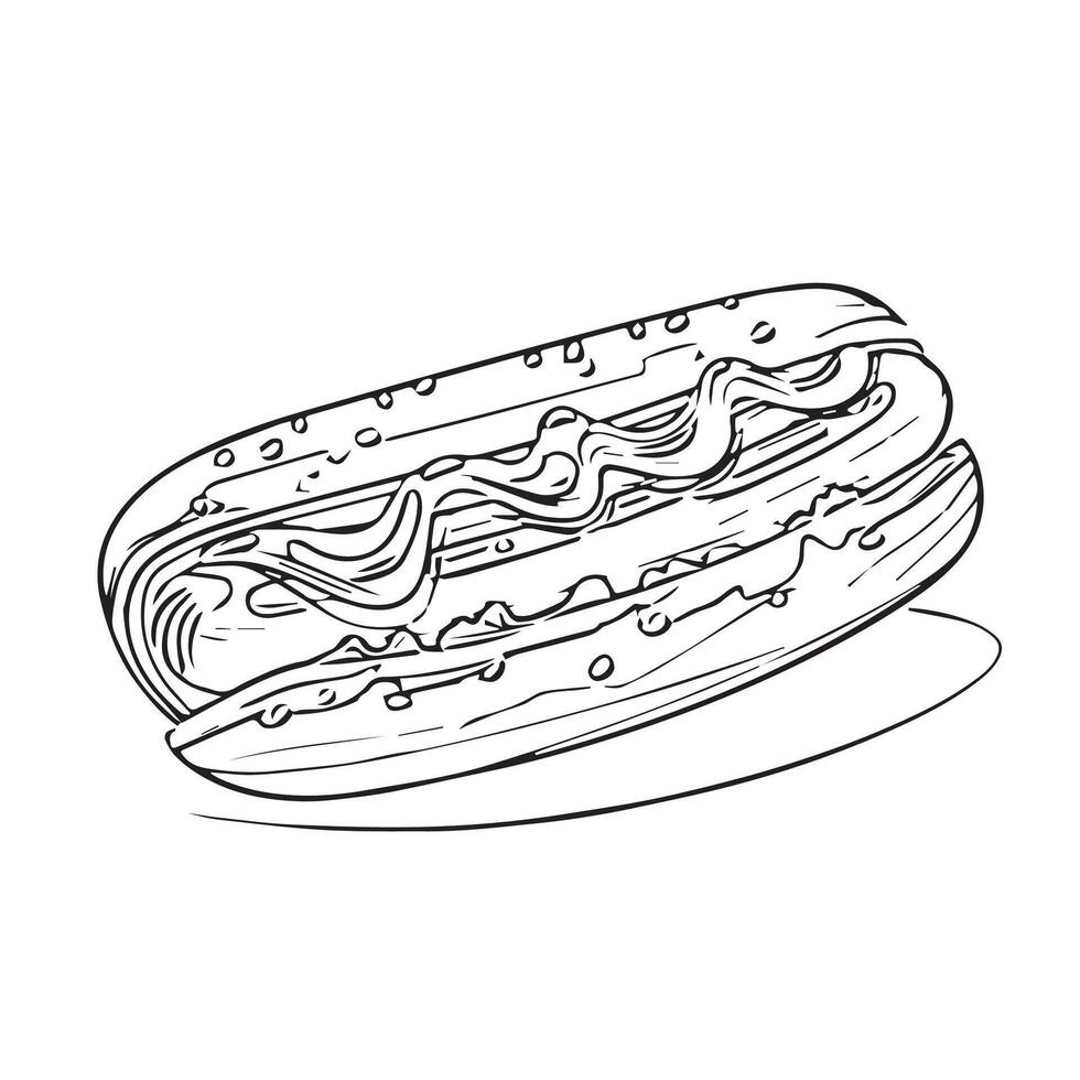 grilled restaurant outline barbecue ketchup tasty vector