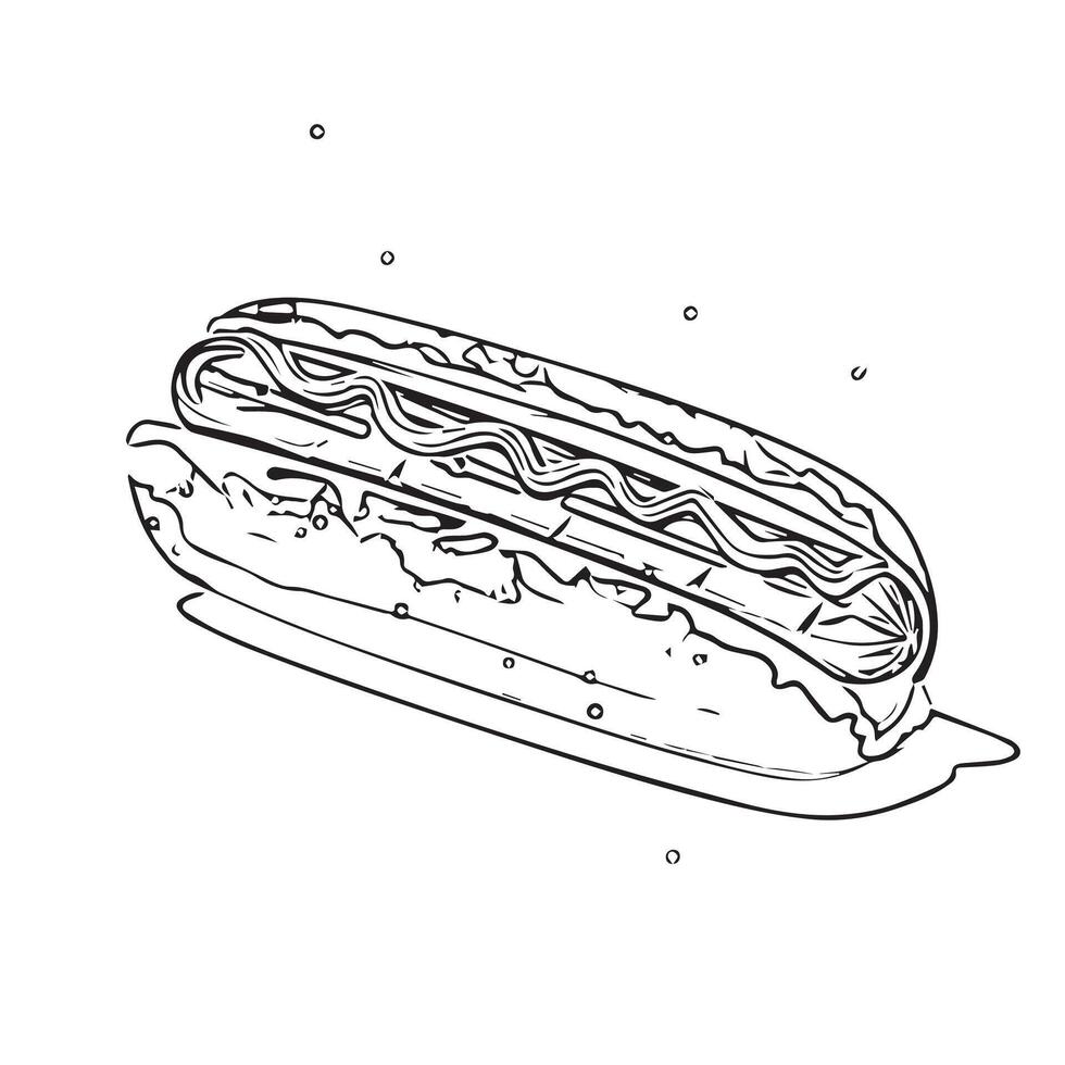 illustration pizza fast cuisine meat burger vector