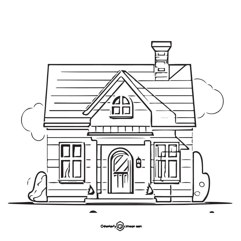 business house door villa estate vector