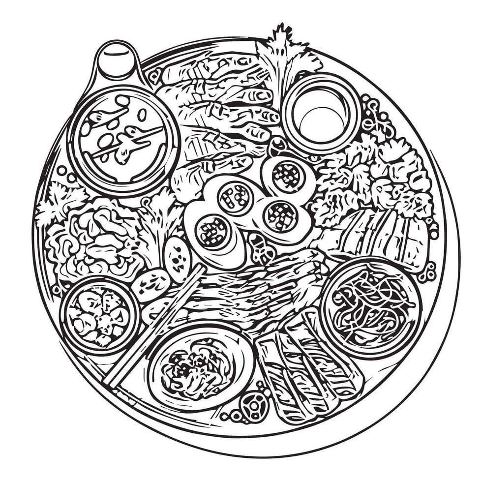 art food chopsticks fresh culinary brown vector