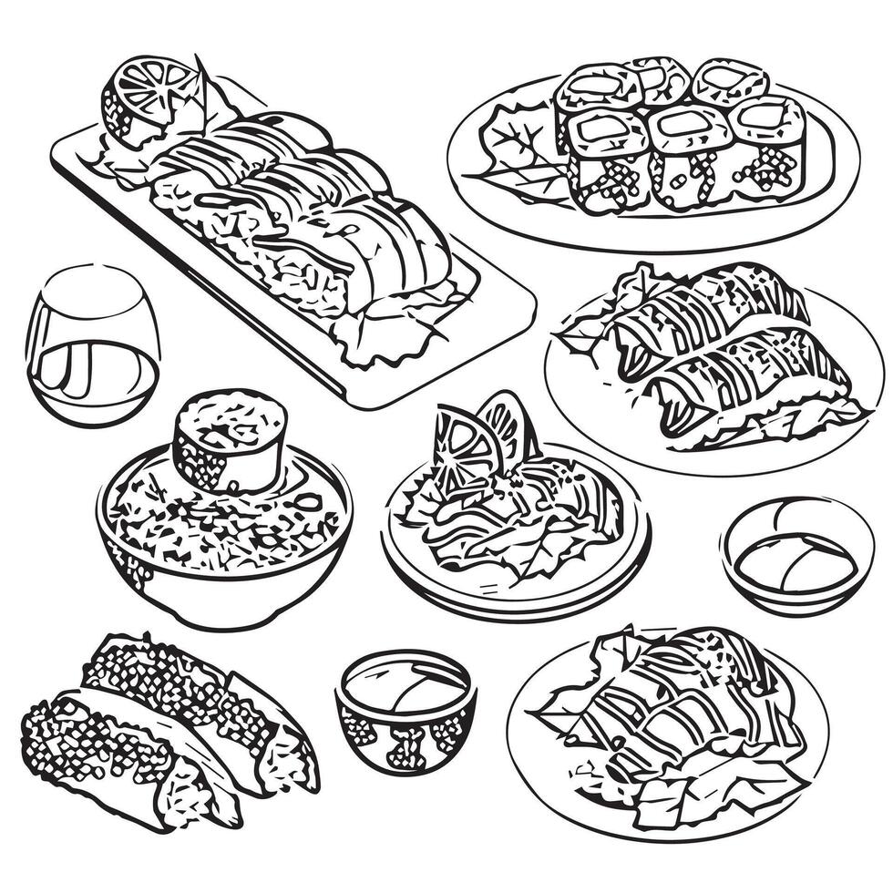 food miso soup white seafood dining vector