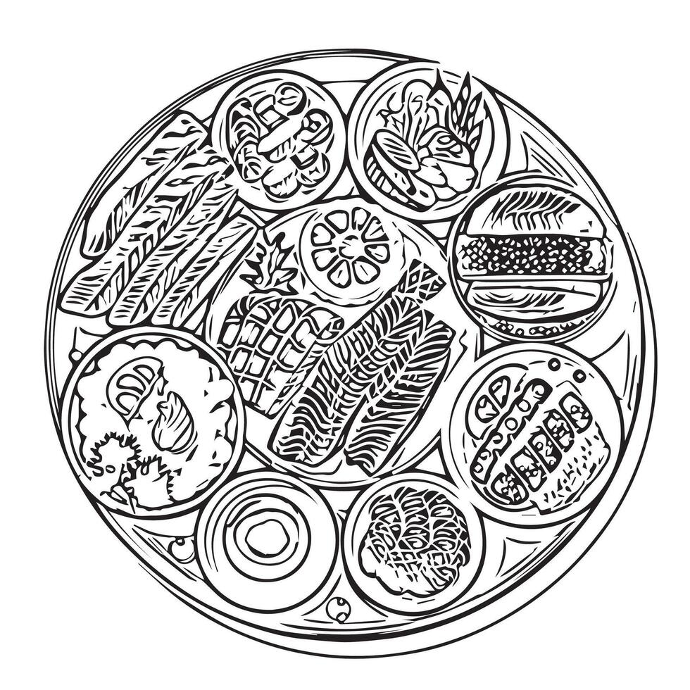 food eat art japan seafood fresh vector