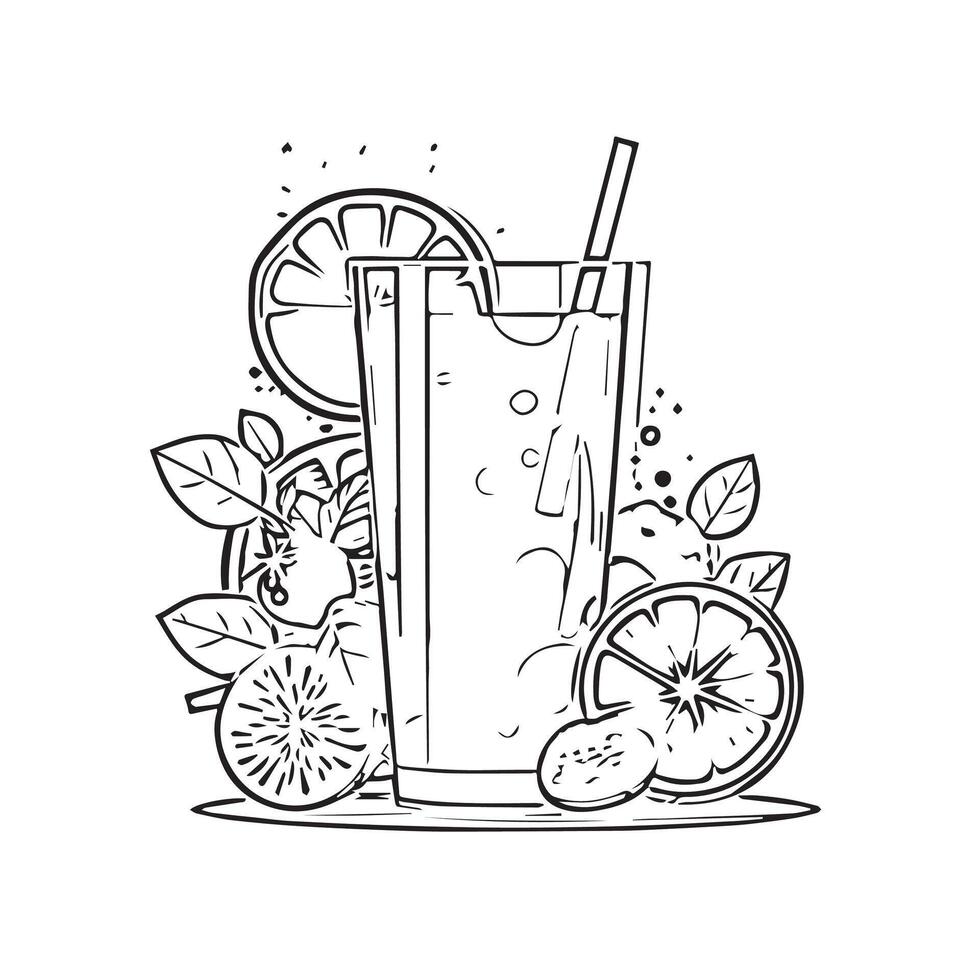 tropical packaging isolated smoothie refreshment vector