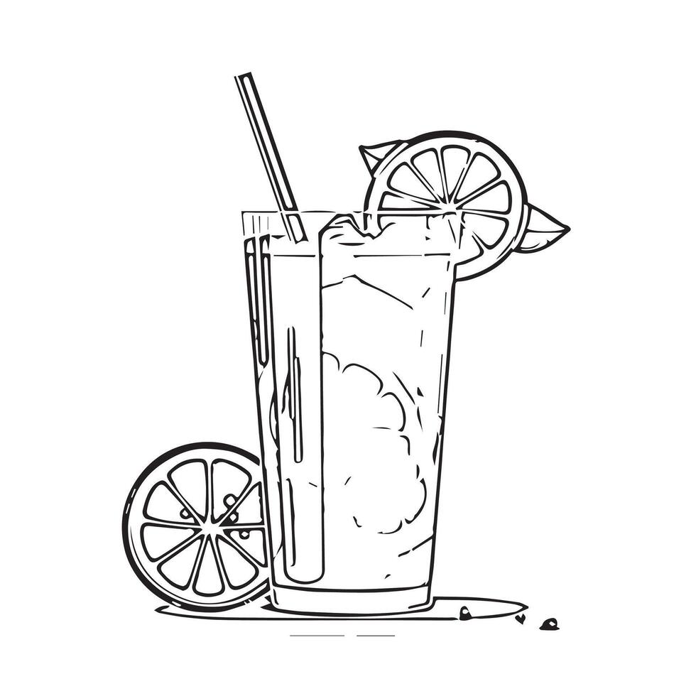 refreshment beverage cold fresh juice vector