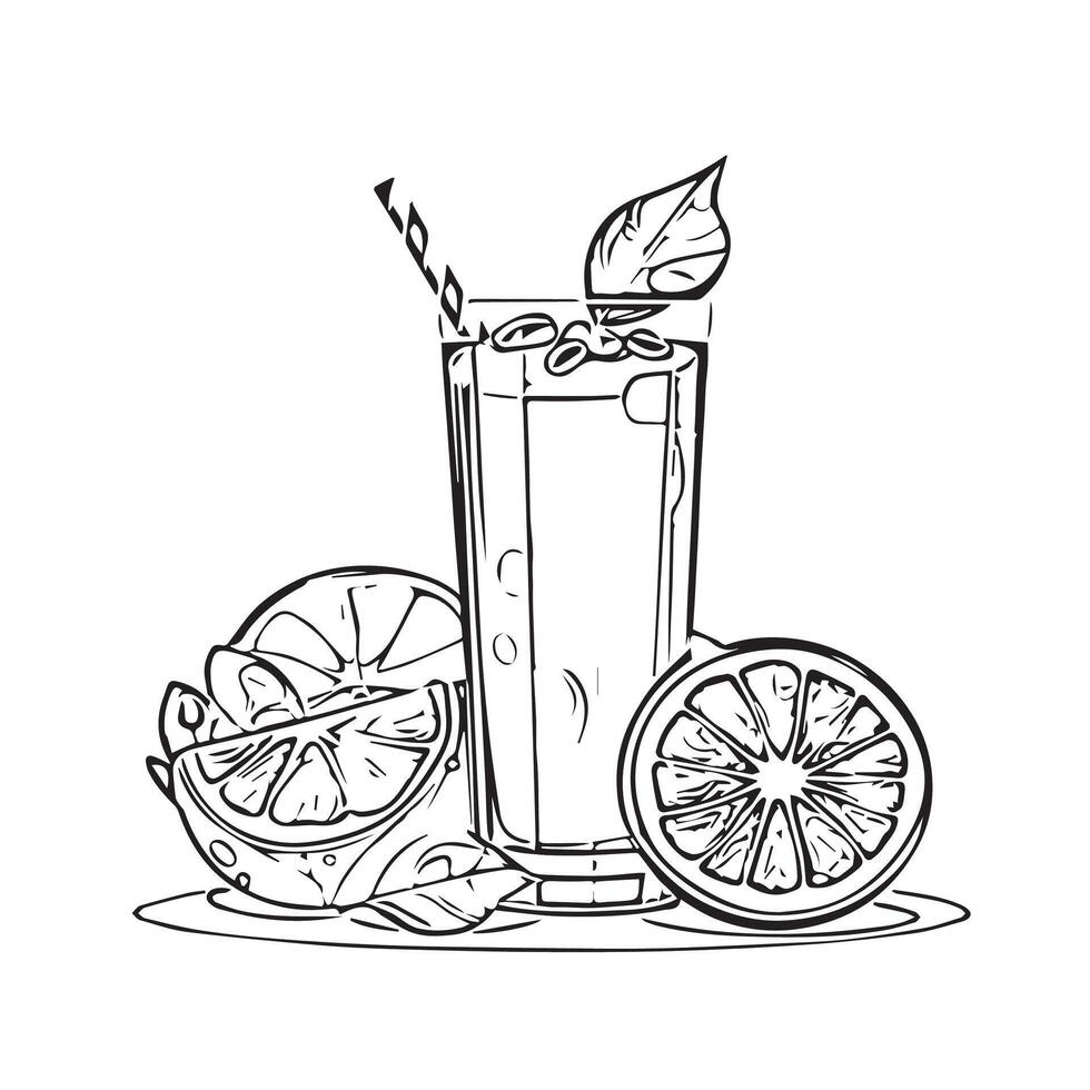 drink transparent citrus beverage object vector