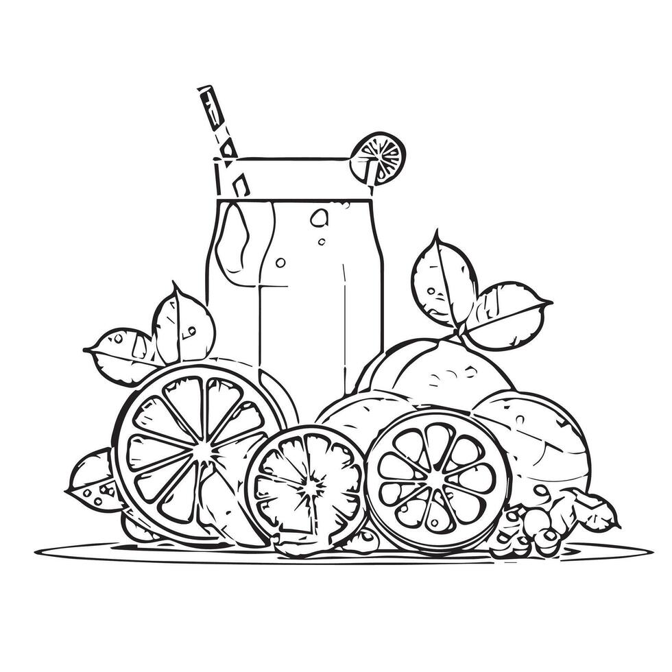 refreshment juice freshness healthy vector