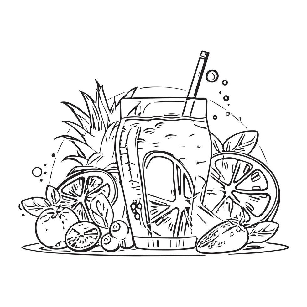 natural tropical smoothie mango vector