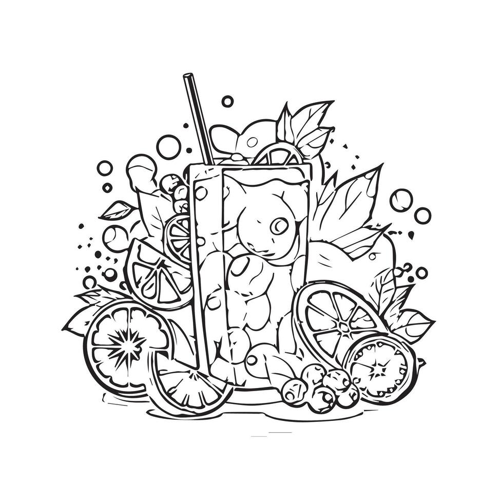 juice 3d vitamin summer object vector