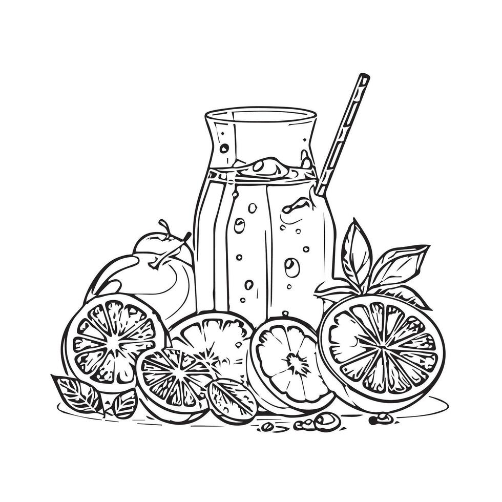 straw natural realistic graphic citrus vector