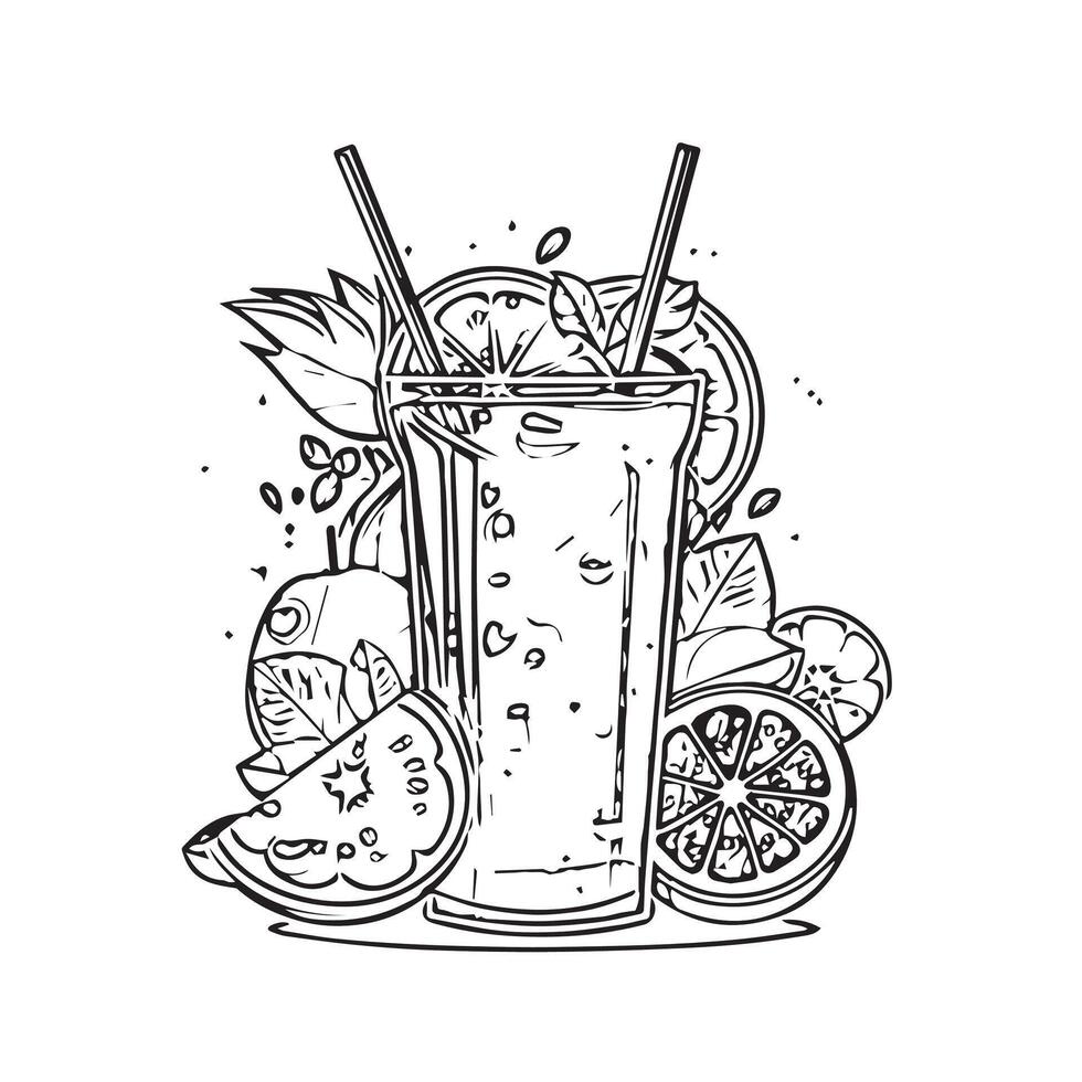 slice background illustration drop cocktail vector