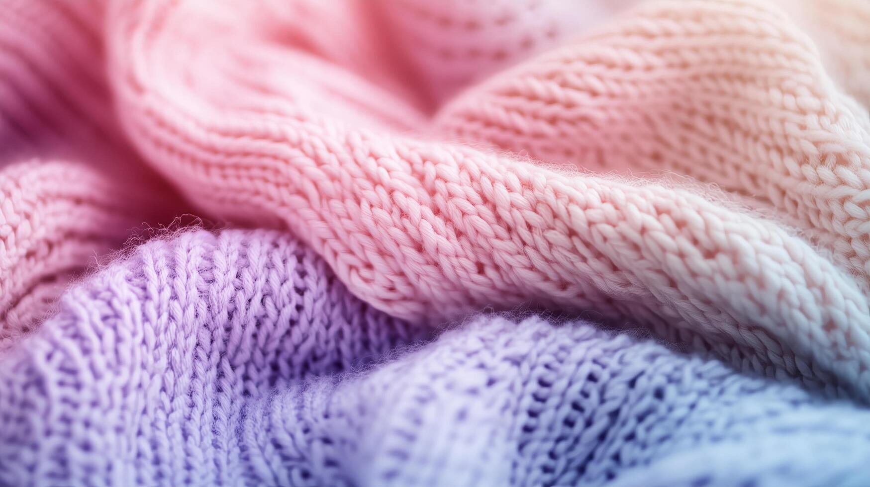 Soft knitted fabric with pastel gradient photo