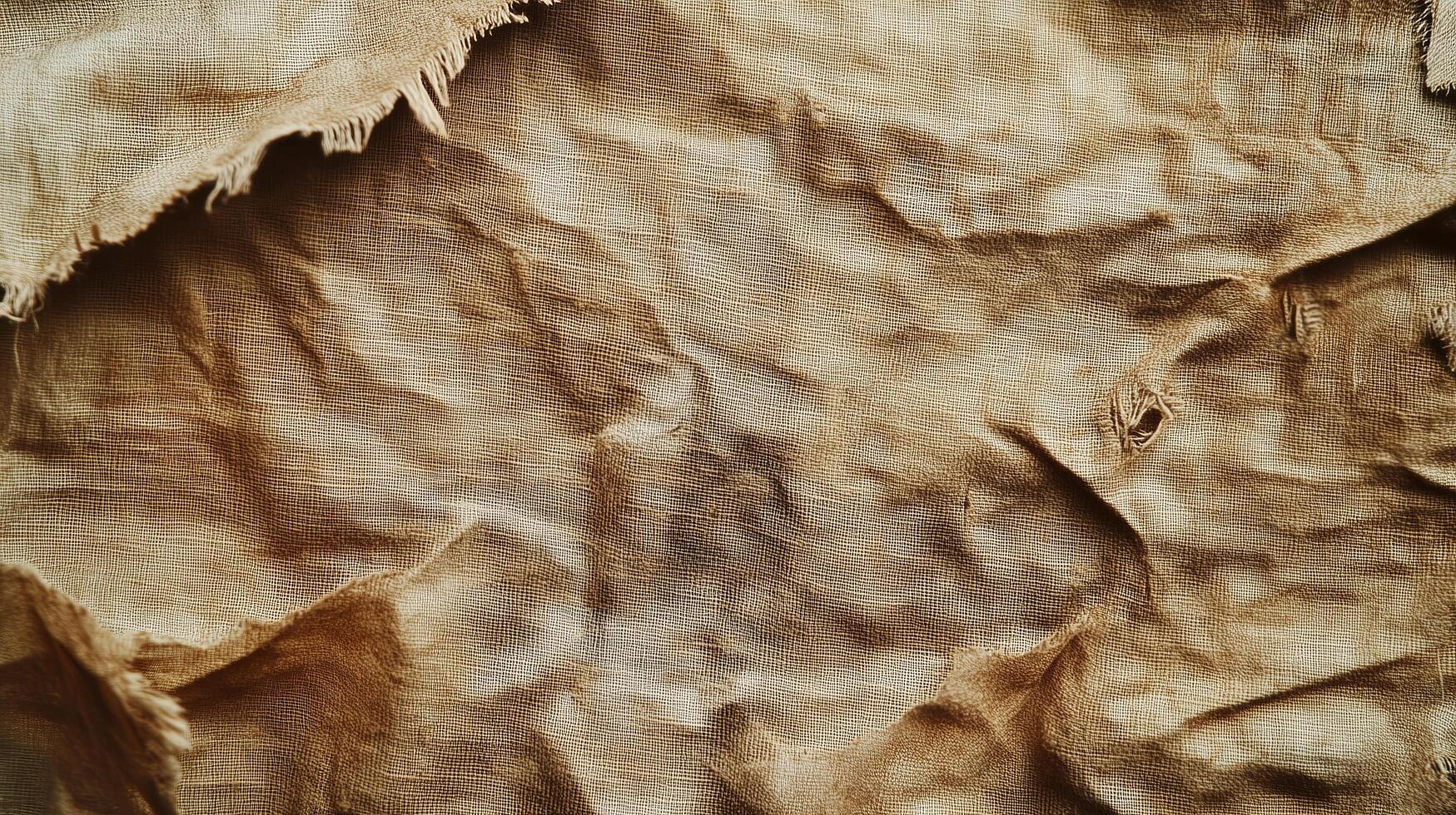 Torn Cloth with Frayed Edges and Stains photo