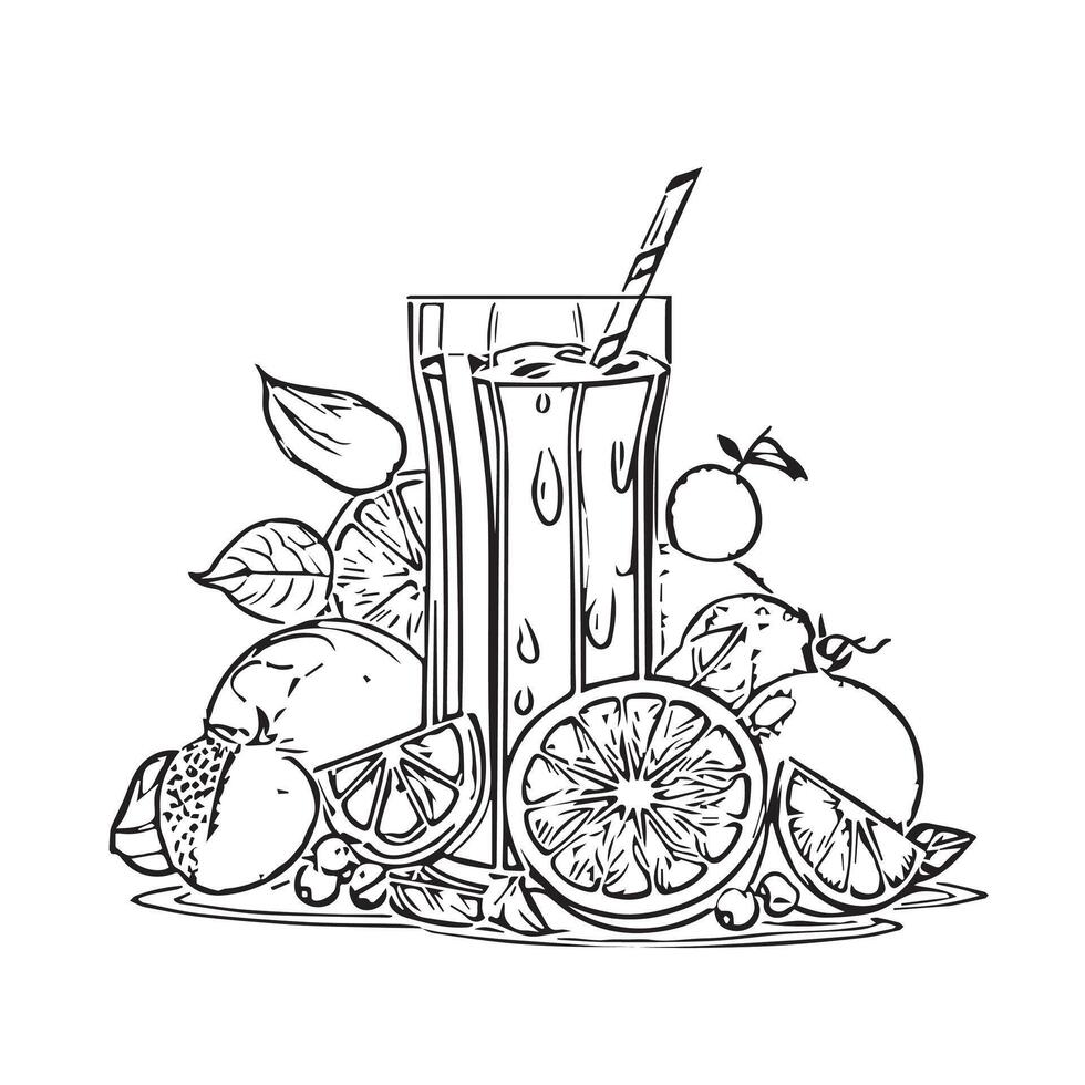 smoothie design slice juice fruit vector