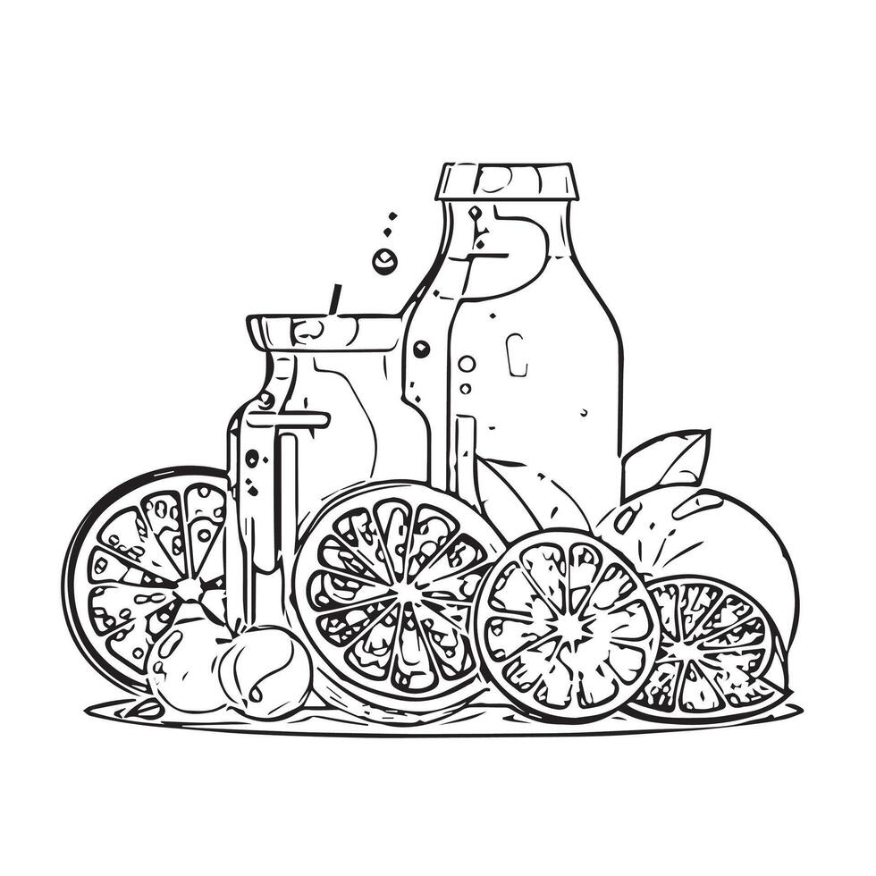 citrus beverage smoothie spray 3d vector