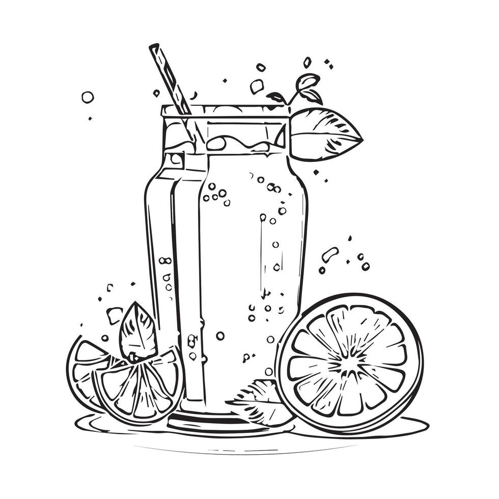 refreshment juice ripe sweet drop vector