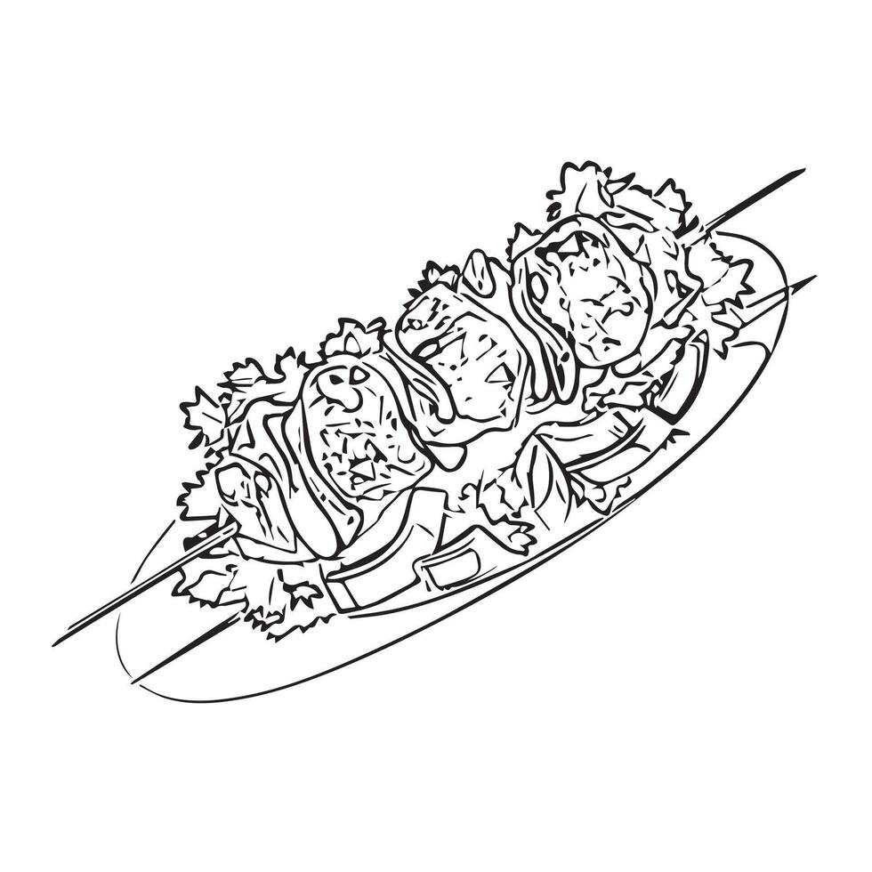 snack roasted meal fast food fast vector