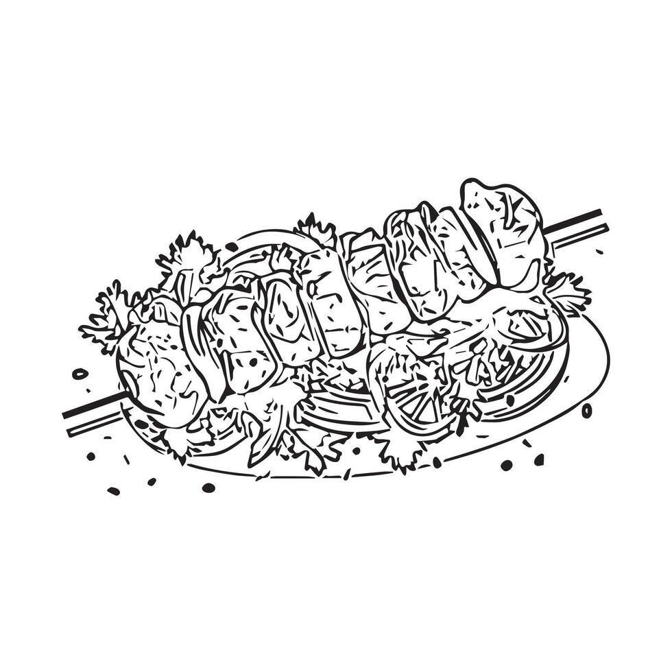 meat restaurant grill fresh traditional vector