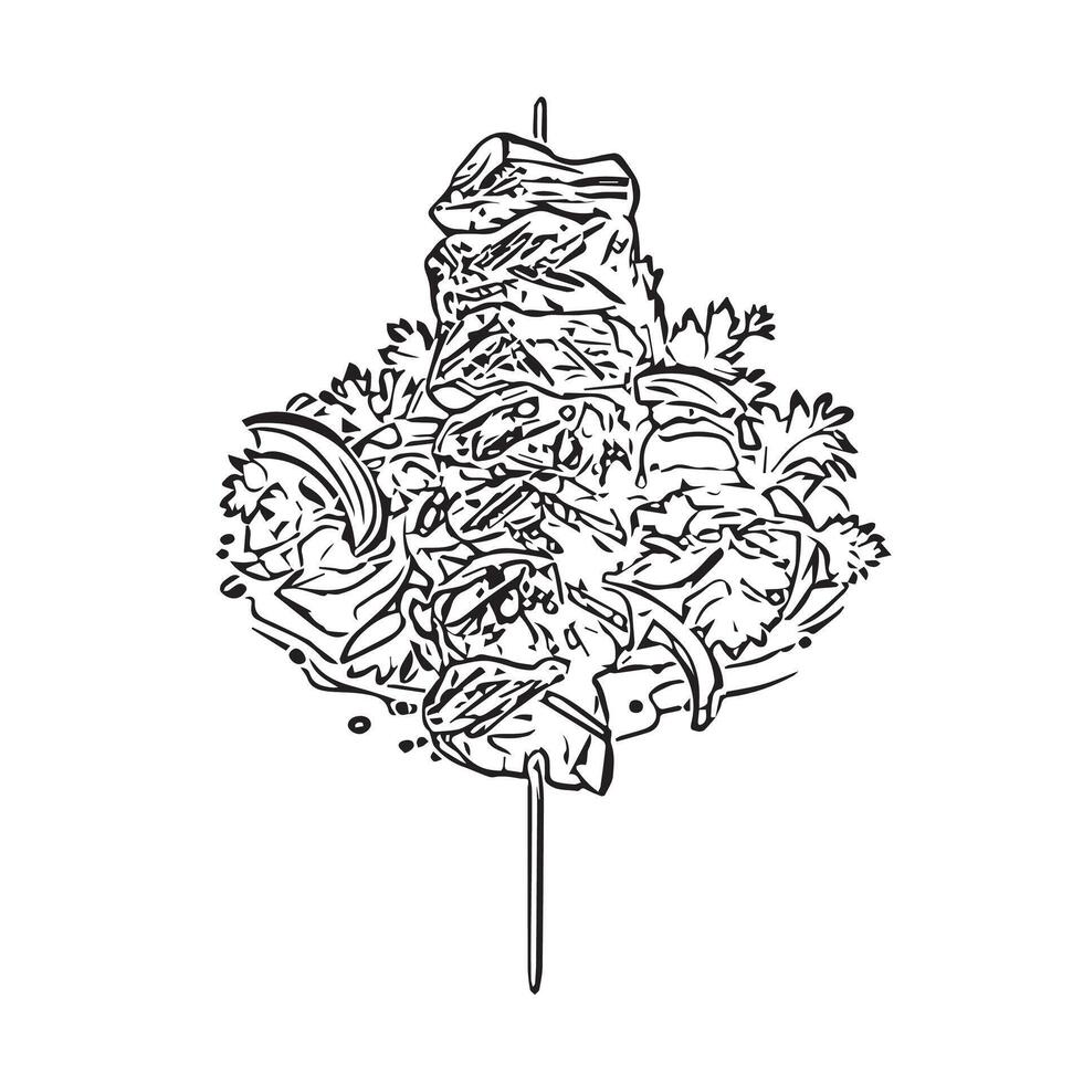 wooden meal food hot onion vector
