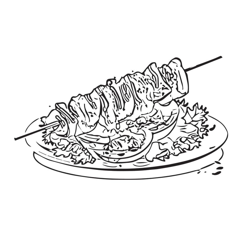 pita food dish tomato dinner vector
